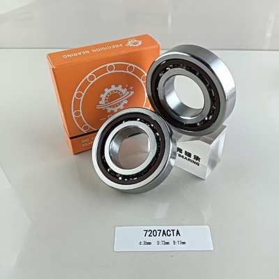 Μία σειρά 35*72*17mm Γωνιακό ρουλεμάν 7207AC με γωνία επαφής 25°