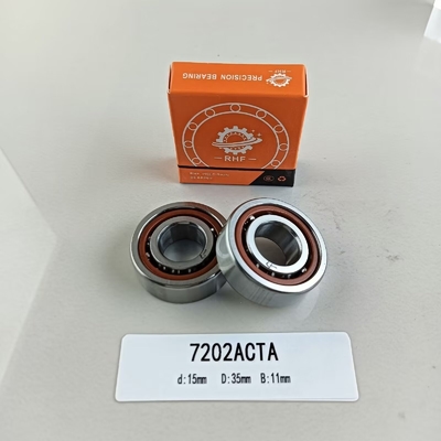15*35*11mm GCr15 Μία σειρά γωνιακή επαφή μπάλα ρουλεμάν 7202AC για τις απαιτήσεις σας