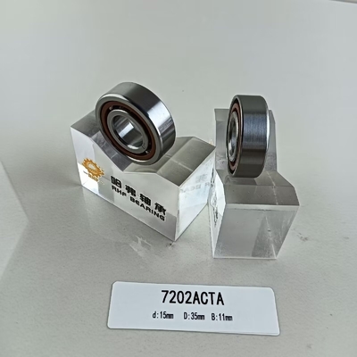 15*35*11mm GCr15 Μία σειρά γωνιακή επαφή μπάλα ρουλεμάν 7202AC για τις απαιτήσεις σας