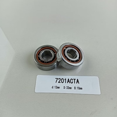 Μη διαχωρισμένη βαθμίδα ακρίβειας P0 P2 P4 P5 P6 7201AC Γωνιακό ρουλεμάν με σφαίρα επαφής 12*32*10mm