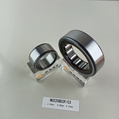 Χάλυβας χρωμίου Gcr15 NU/NJ/NF2208ECP κυλινδρικό ρουλεϊνικό ρουλεϊνικό ελαστικό 40*80*23mm για βιομηχανικές χρήσεις