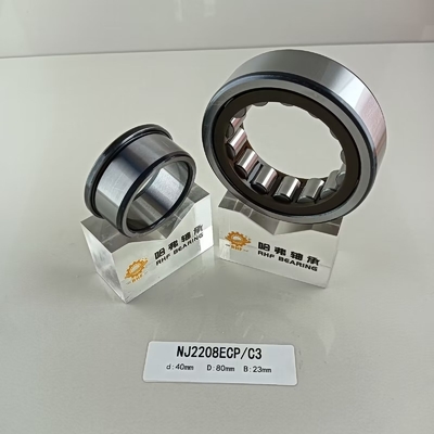 Χάλυβας χρωμίου Gcr15 NU/NJ/NF2208ECP κυλινδρικό ρουλεϊνικό ρουλεϊνικό ελαστικό 40*80*23mm για βιομηχανικές χρήσεις